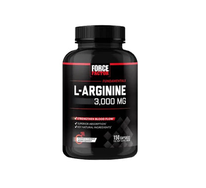 L-Arginine Nitric Oxide Supplement with Bioperine to Help Build Muscle and Support Stronger Blood Flow, Circulation, Nutrient Delivery, and Pumps, L-Arginine 3000Mg, 3G, 150 Capsules