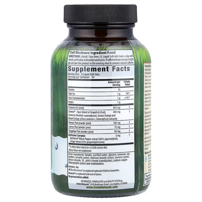 Irwin Naturals Stored-Fat Belly Burner - 60 Liquid Soft-Gels, Pack of 2 - Helps Support the Breakdown of Stored Fat - 40 Total Servings