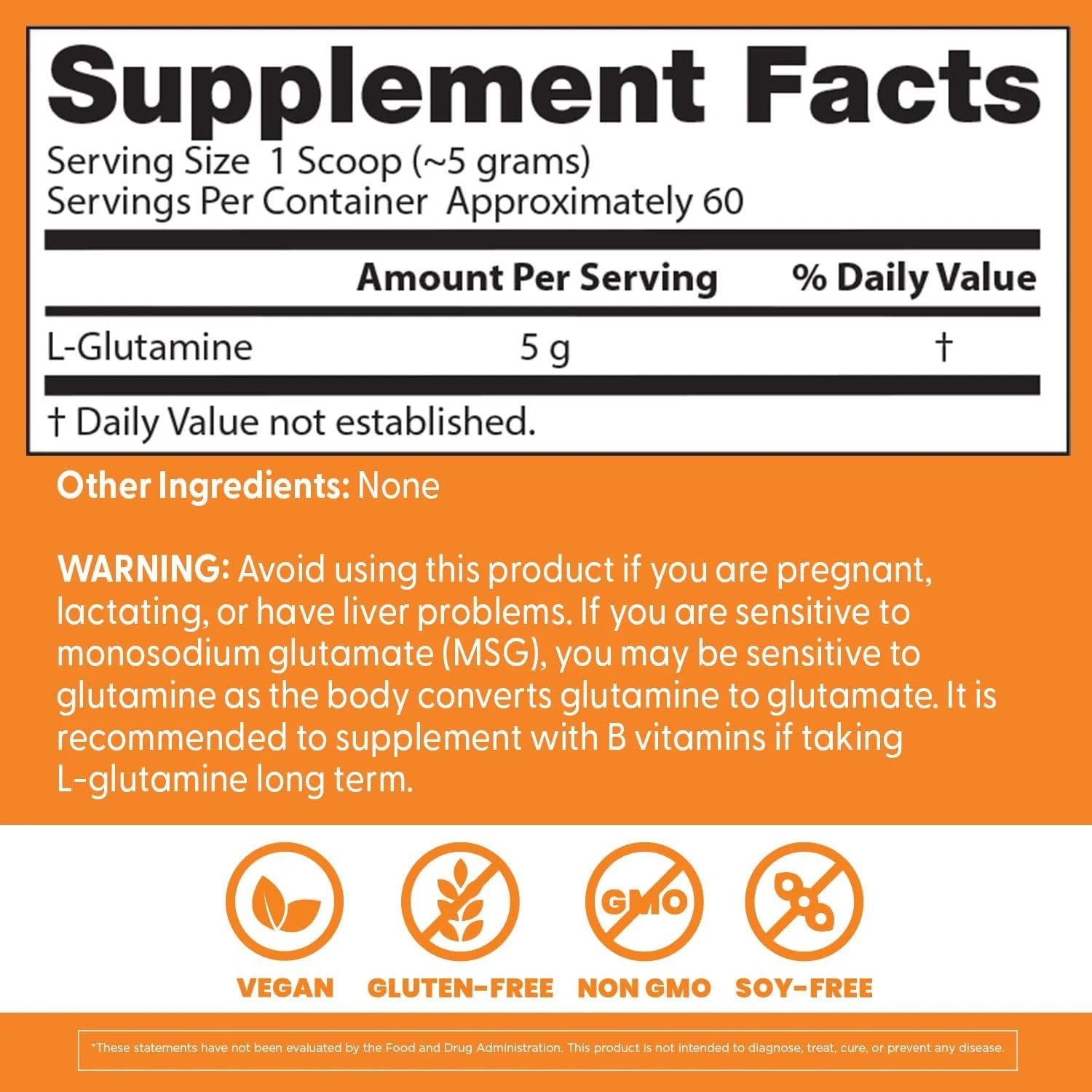 Doctors Best Pure L-Glutamine Powder, Supports Muscle Mass & Strength, Non-Gmo, Gluten Free, Soy Free, Vegan Net Wt. 10.6 Oz (300 Grams)